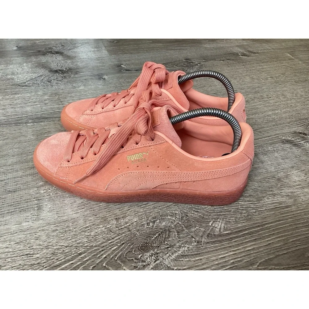Puma Suede Classic Mono Gold JR Girls Size 7C Sneakers Casual 381470-04